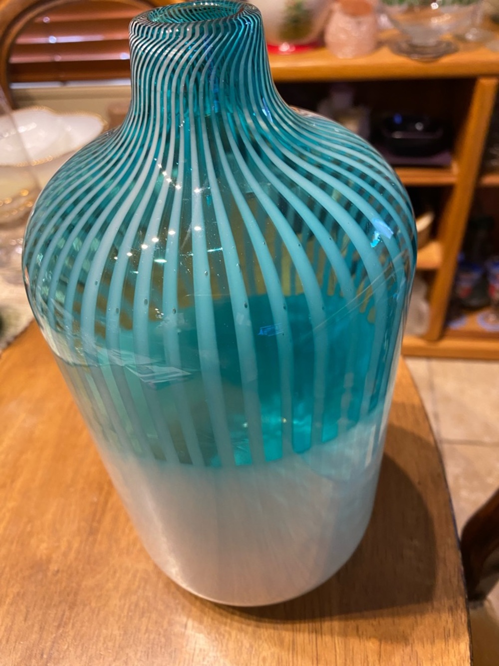 Murano style glass bottle vase jug. Good condition
